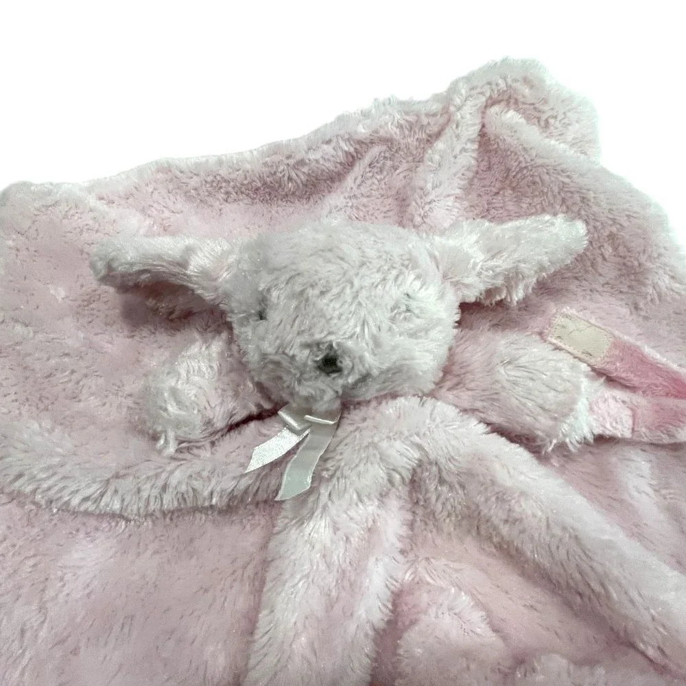 Blankets & Beyond Pink Puppy Dog Security Blanket Nunu Lovey Pacifier‎ Holder